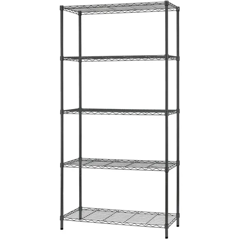 14" D×36" W×72" H Wire Shelving Unit Commercial Metal Shelf with 5 Tier Adjustable Layer Rack Strong Steel for Restaurant Garage